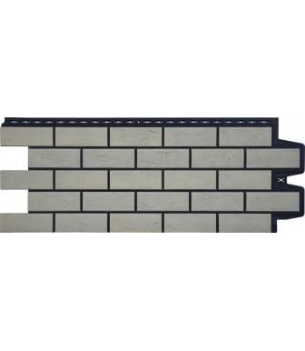 Фасадные панели (Цокольный Сайдинг) Grand Line Состаренный Кирпич DESIGN PLUS Ваниль, ШОВ черный